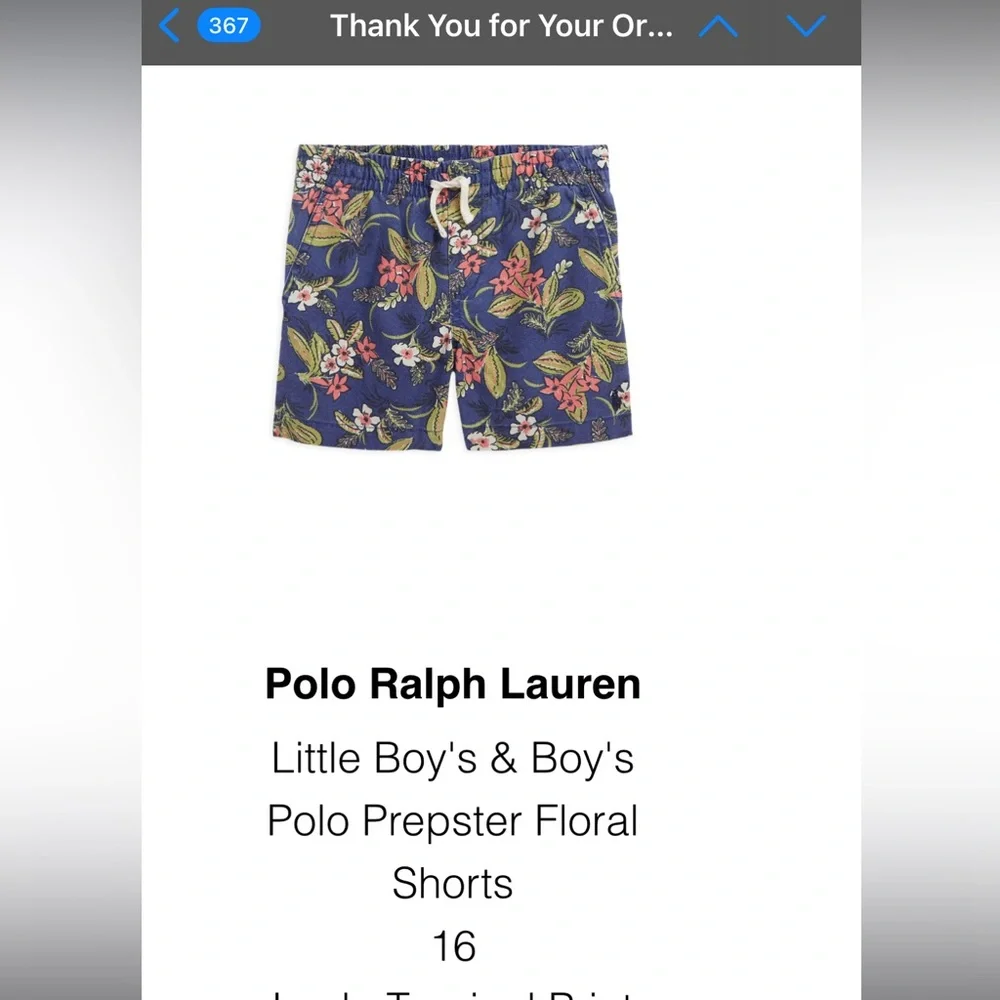Ralph Lauren Blue Floral Print Shorts